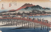 Utagawa Hiroshige - The Great San-Jo Bridge in Kyoto, c. 1833-1834