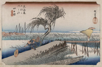 Utagawa Hiroshige - Yokkaichi: Mie River, c. 1831-1834