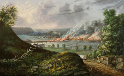 William Conventry Wall - View of the Great Fire of Pittsburgh, ca. 1846